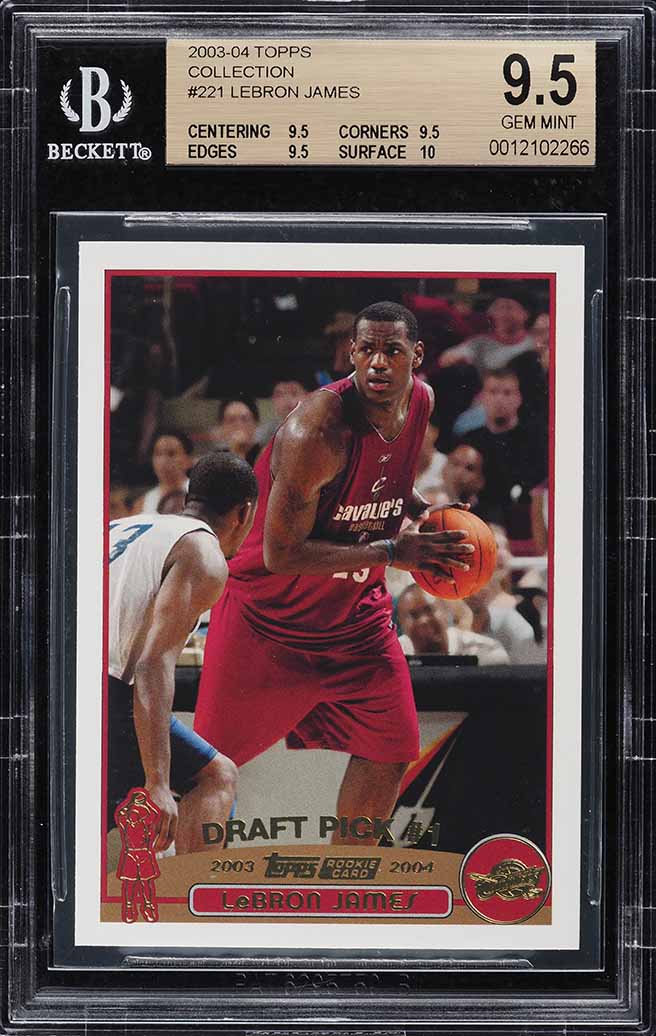 2003 Topps Collection Lebron James ROOKIE #221 BGS 9.5 GEM MINT