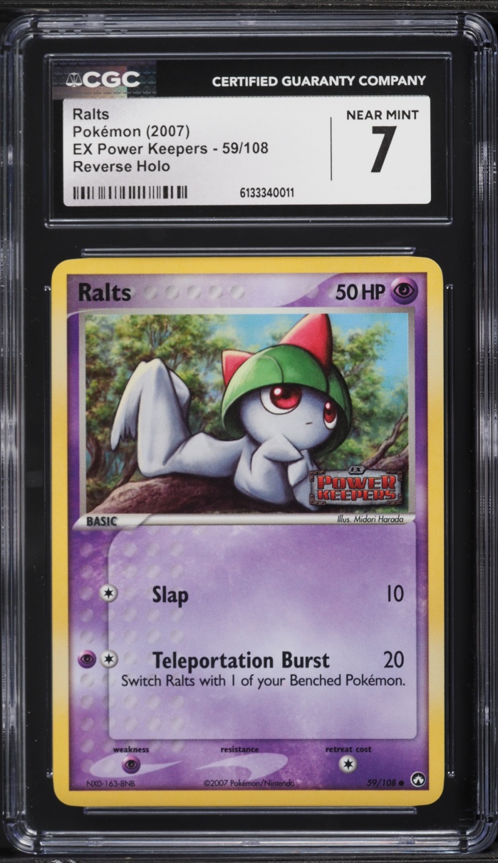 2007 Pokemon EX Power Keepers Reverse Holo Ralts #59 CGC 7 NRMT