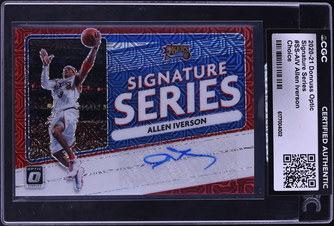 2020 Donruss Optic Signature Series Choice Allen Iverson AUTO #SS-AIV CGC AUTH