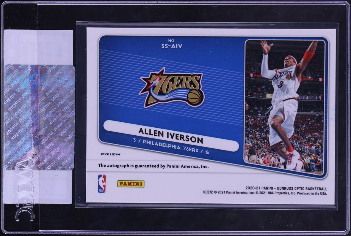 2020 Donruss Optic Signature Series Choice Allen Iverson AUTO #SS-AIV CGC AUTH