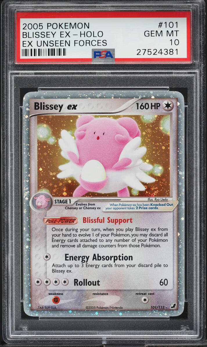 2005 Pokemon EX Unseen Forces Holo Blissey ex #101 PSA 10 GEM MINT