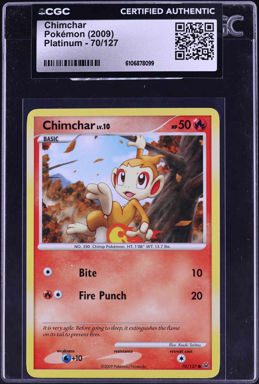 2009 Pokemon Platinum Chimchar #70 CGC AUTH