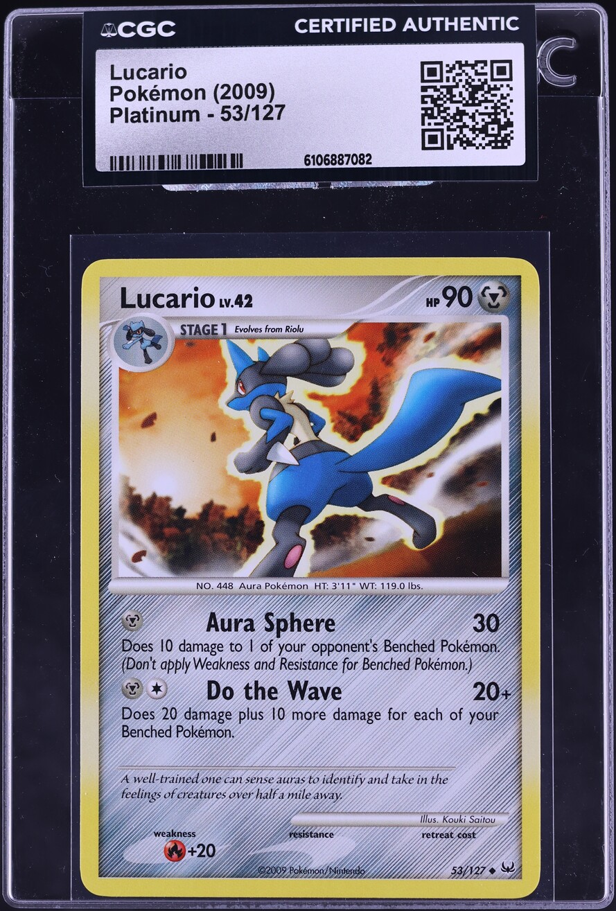 2009 Pokemon Platinum Lucario #53 CGC AUTH
