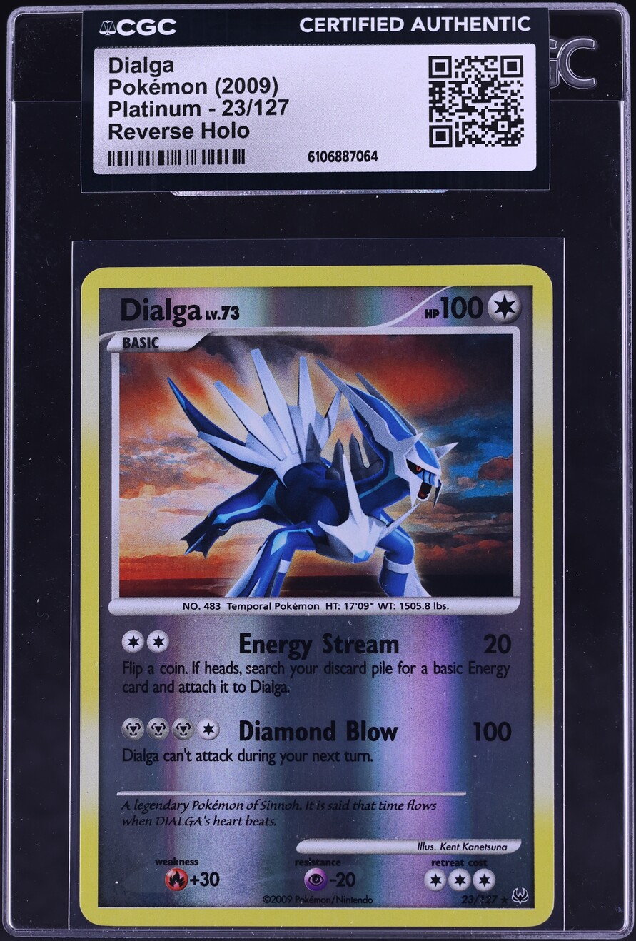 2009 Pokemon Platinum Reverse Holo Dialga #23 CGC AUTH