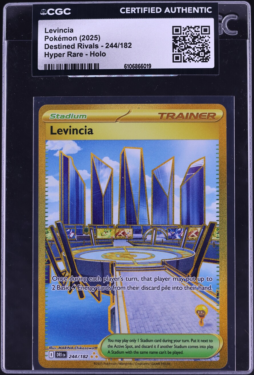 2025 Pokemon Scarlet & Violet Destined Rivals Full Art Levincia #244 CGC AUTH