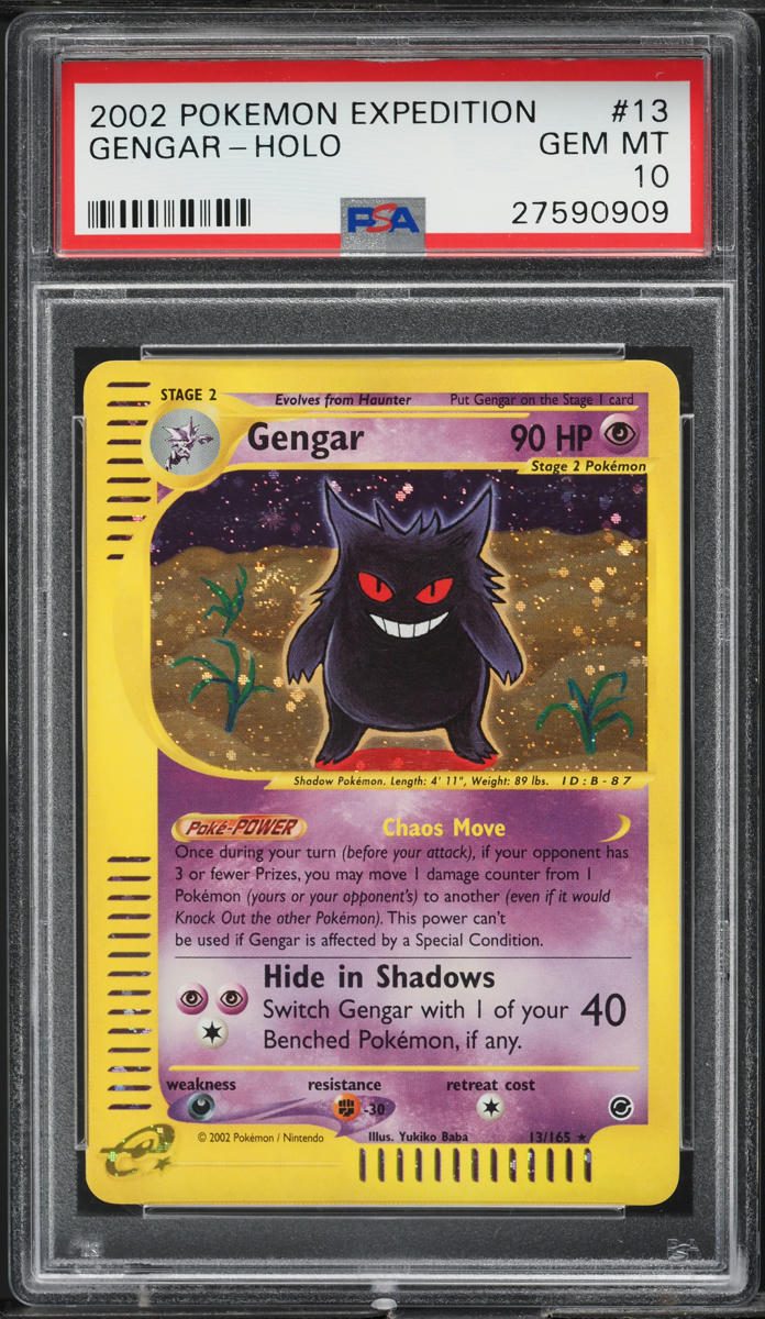 2002 Pokemon Expedition Holo Gengar #13 PSA 10 GEM MINT
