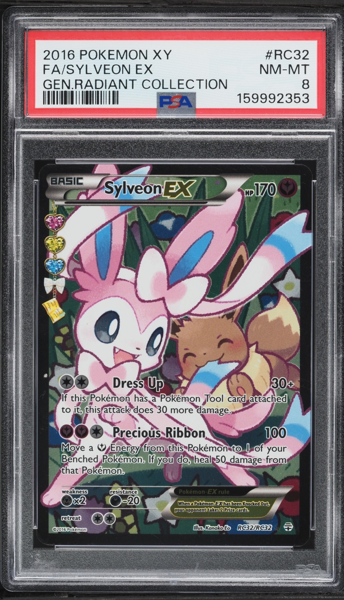 2016 Pokemon XY Generations Radiant Collection Full Art Sylveon EX #RC32 PSA 8 NM-MT