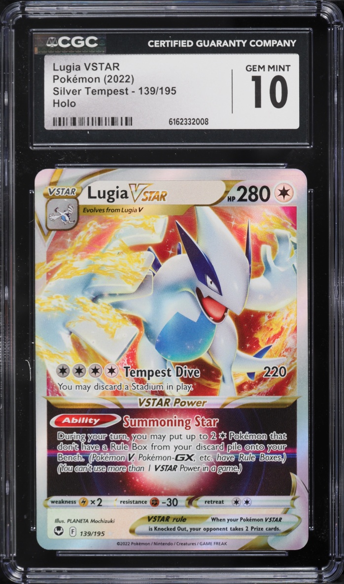2022 Pokemon Sword & Shield Silver Tempest Holo Lugia VSTAR #139 CGC 10 GEM MINT