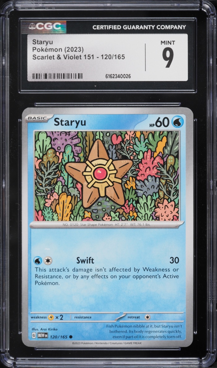2023 Pokemon Scarlet & Violet 151 Staryu #120 CGC 9 MINT