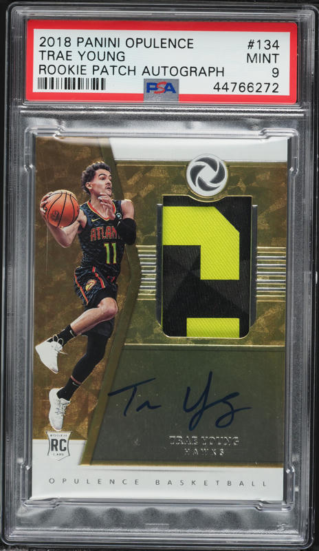 2018 Panini Noir Black & White Trae Young ROOKIE PATCH AUTO /99