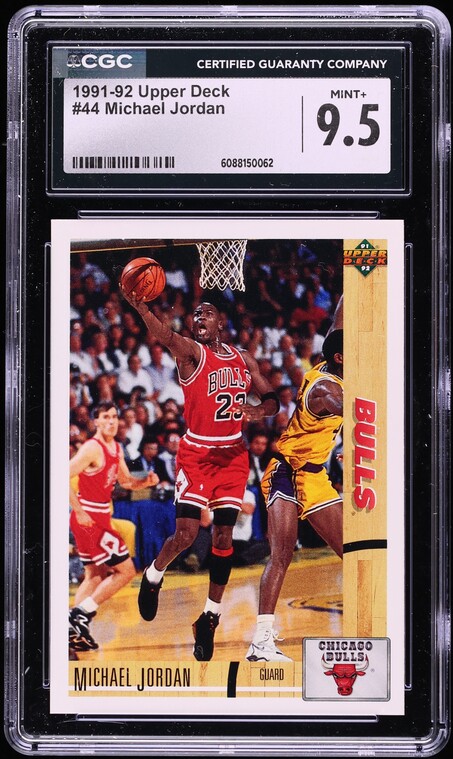 1991 Upper Deck Basketball Michael Jordan #44 CGC 9.5 MINT+