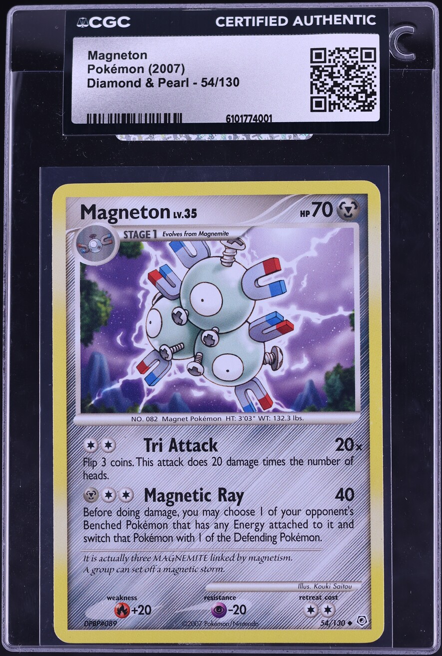 2007 Pokemon Diamond & Pearl Magneton #54 CGC AUTH