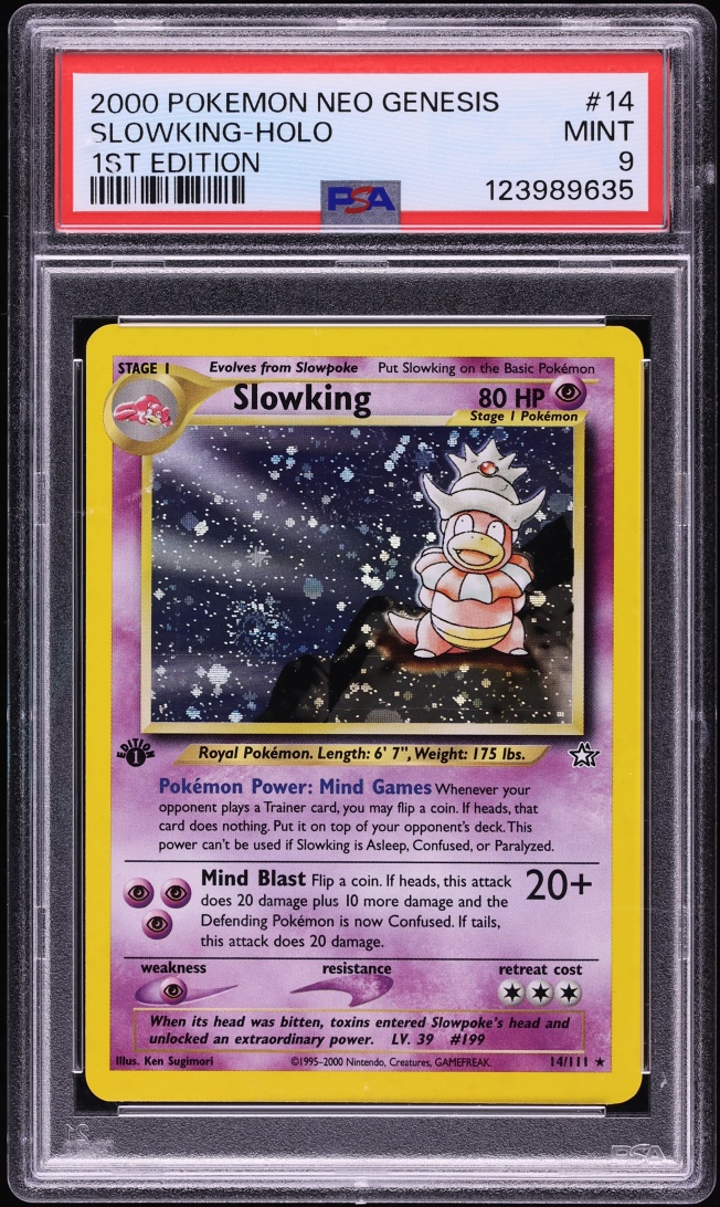 2000 Pokemon Neo Genesis 1st Edition Holo Slowking #14 PSA 9 MINT