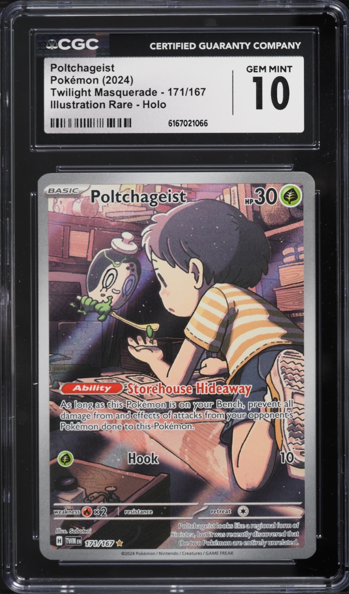 2024 Pokemon Scarlet & Violet Twilight Masquerade IR Poltchageist #171 CGC 10 GEM MINT