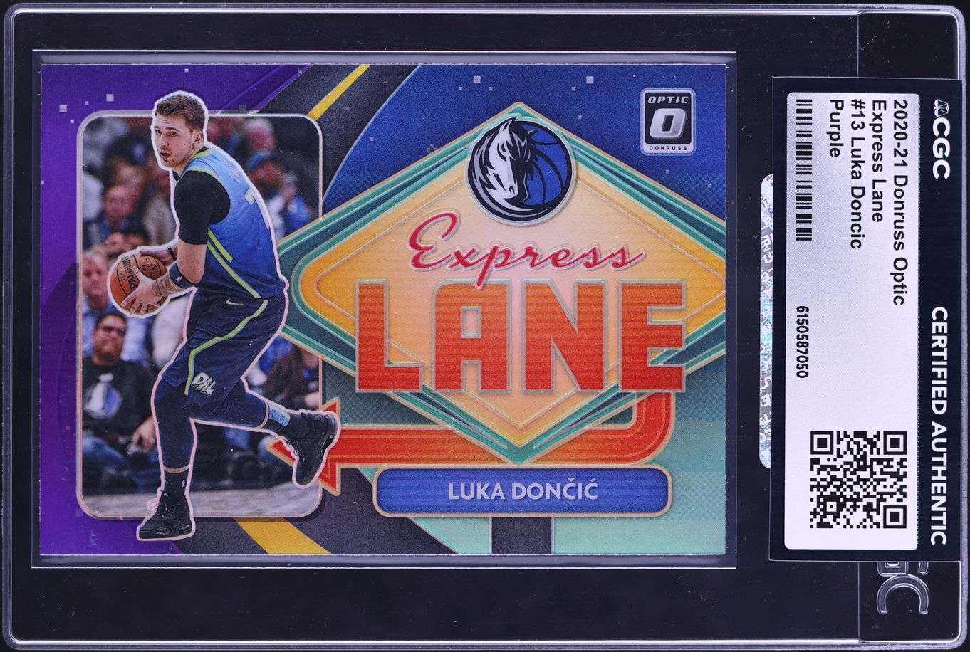2020 Donruss Optic Express Lane Purple Luka Doncic #13 CGC AUTH