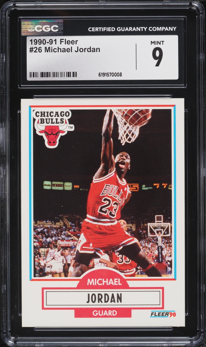 1990 Fleer Basketball Michael Jordan #26 CGC 9 MINT