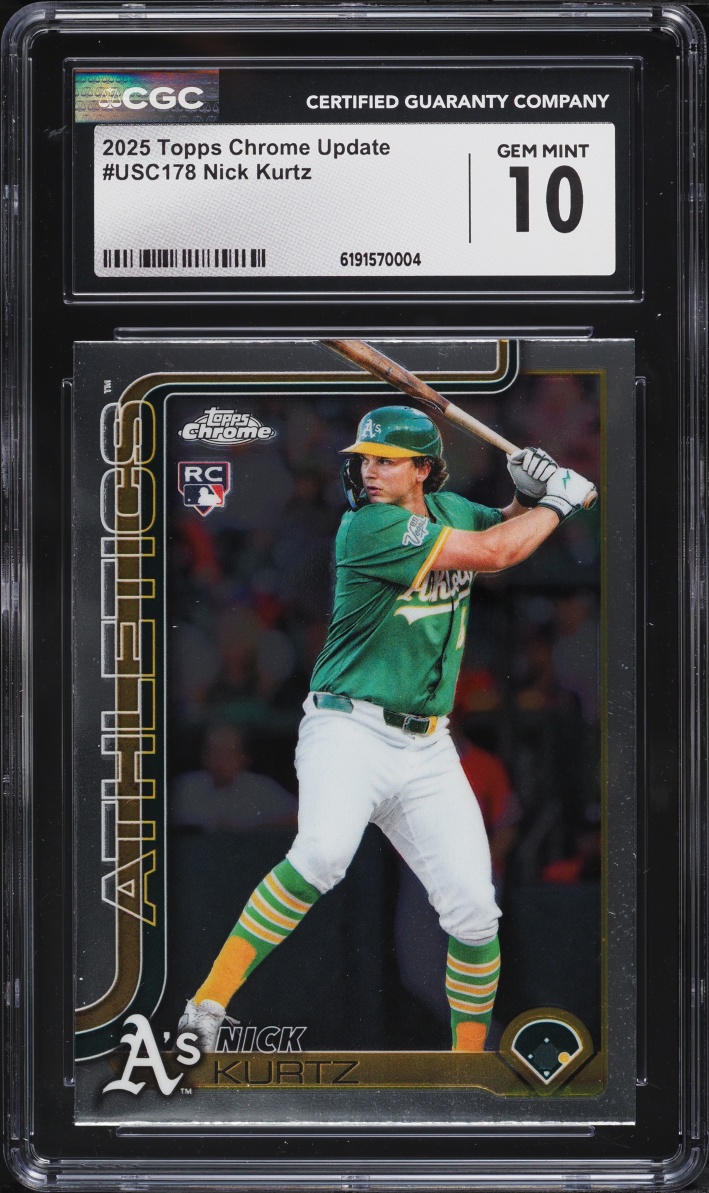 2025 Topps Chrome Update Nick Kurtz ROOKIE #USC178 CGC 10 GEM MINT