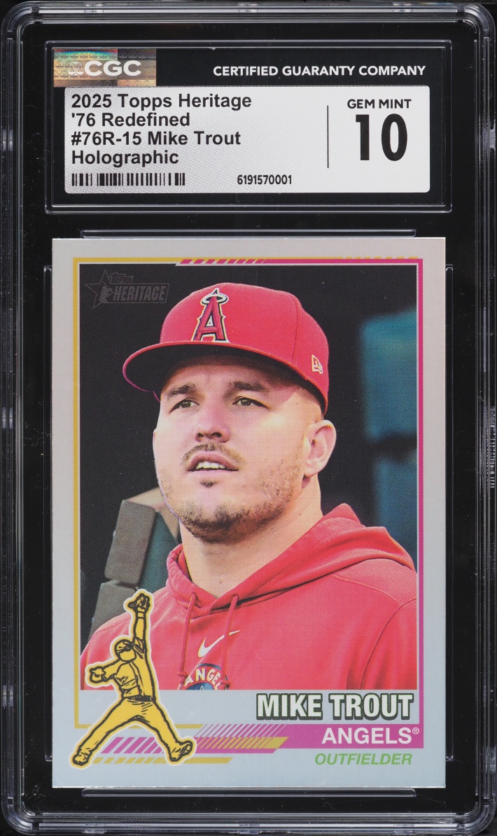 2025 Topps Heritage '76 Redefined Holographic Mike Trout #76R-15 CGC 10 GEM MINT
