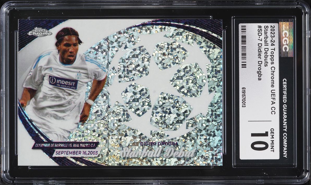 2023 Topps Chrome UEFA CC Starball Debuts Didier Drogba #SD-7 CGC 10 GEM MINT