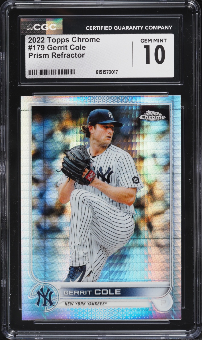 2022 Topps Chrome Prism Refractor Gerrit Cole #179 CGC 10 GEM MINT