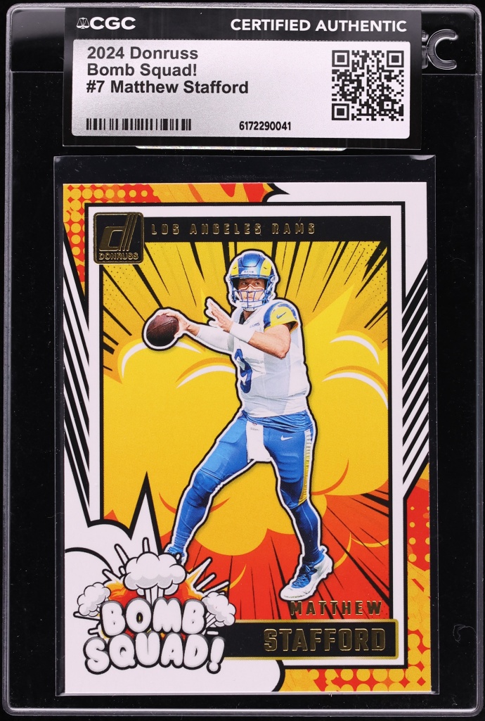 2024 Donruss Bomb Squad! Matthew Stafford #7 CGC AUTH