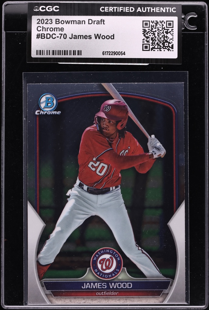 2023 Bowman Chrome Draft James Wood PROSPECT #BDC-70 CGC AUTH