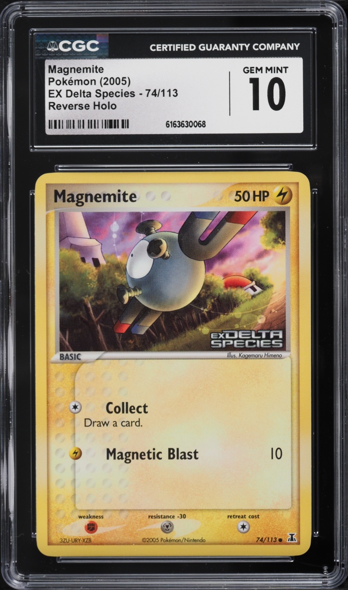 2005 Pokemon EX Delta Species Reverse Holo Magnemite #74 CGC 10 GEM MINT