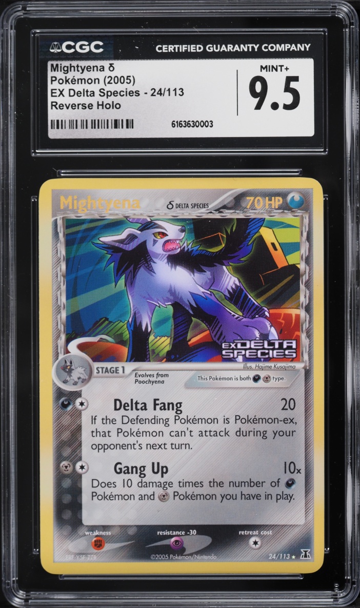 2005 Pokemon EX Delta Species Reverse Holo Mightyena #24 CGC 9.5 MINT+