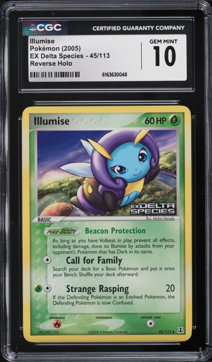 2005 Pokemon EX Delta Species Reverse Holo Illumise #45 CGC 10 GEM MINT