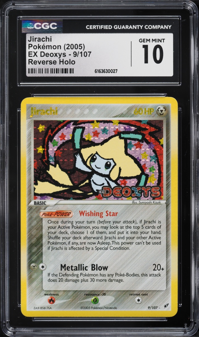 2005 Pokemon EX Deoxys Reverse Holo Jirachi #9 CGC 10 GEM MINT