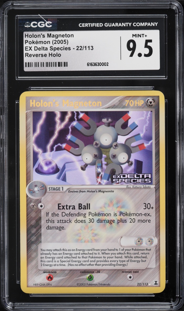 2005 Pokemon EX Delta Species Reverse Holo Holon's Magneton #22 CGC 9.5 MINT+