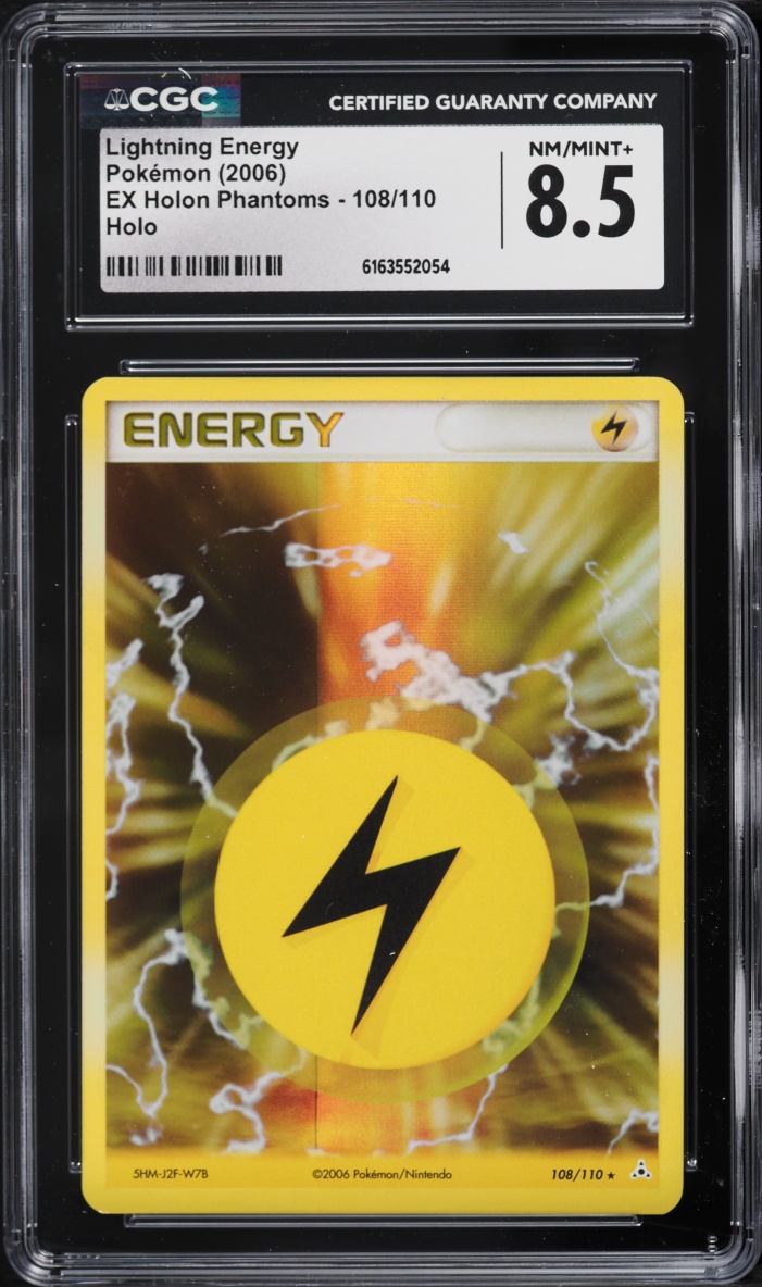 2006 Pokemon EX Holon Phantoms Holo Lightning Energy #108 CGC 8.5 NM-MT+