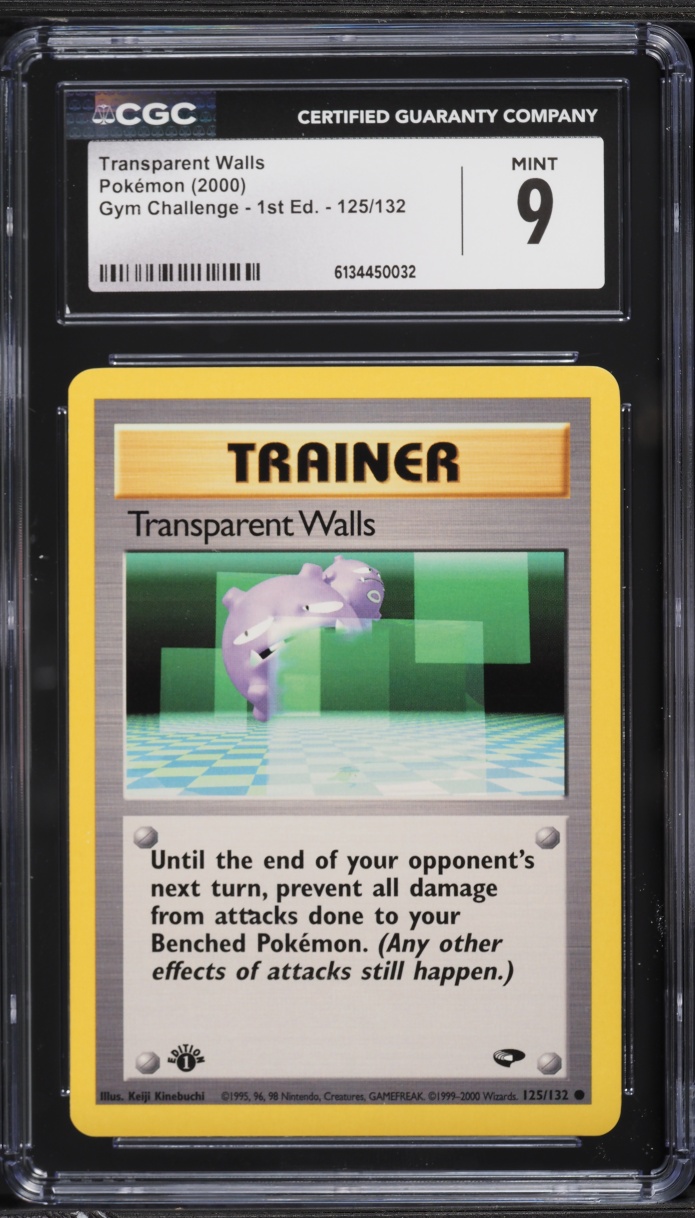 2000 Pokemon Gym Challenge 1st Edition Transparent Walls #125 CGC 9 MINT