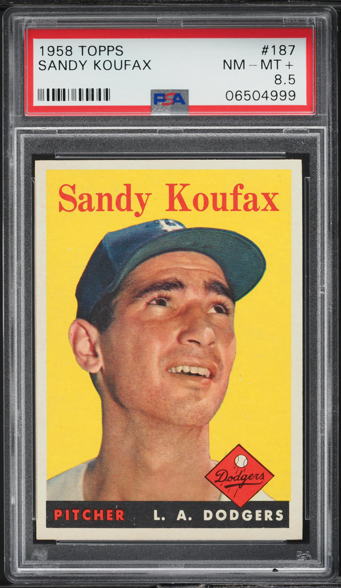 1958 Topps Sandy Koufax #187 PSA 8.5 NM-MT+