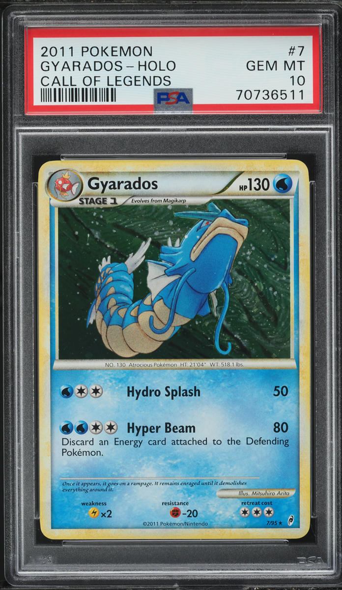 2011 Pokemon Call Of Legends Holo Gyarados #7 PSA 10 GEM MINT