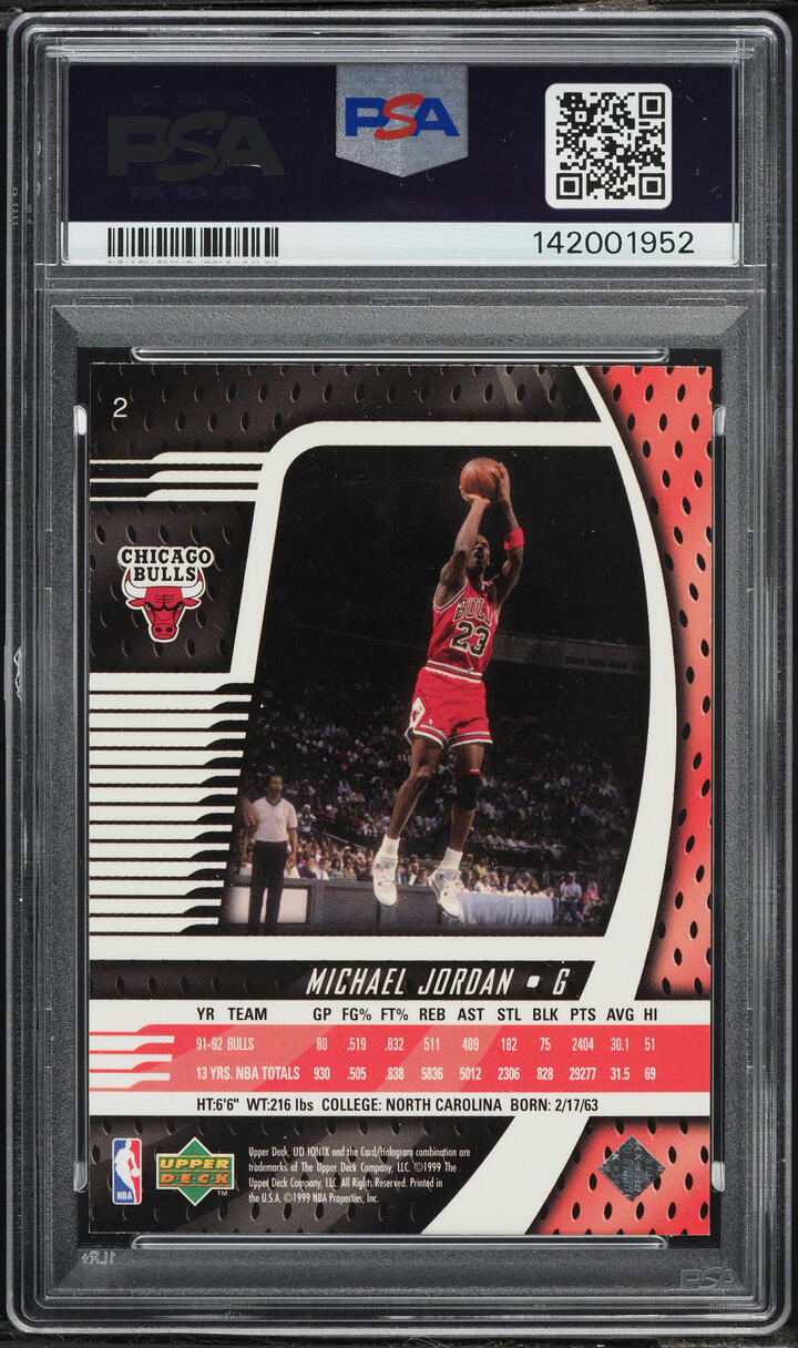 1998 Upper Deck Ionix Michael Jordan #2 PSA 10 GEM MINT