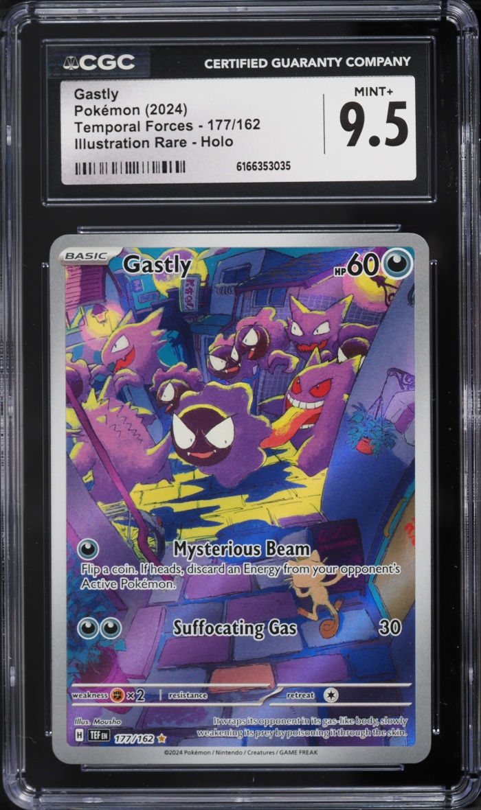 2024 Pokemon Scarlet & Violet Temporal Forces IR Gastly #177 CGC 9.5 MINT+