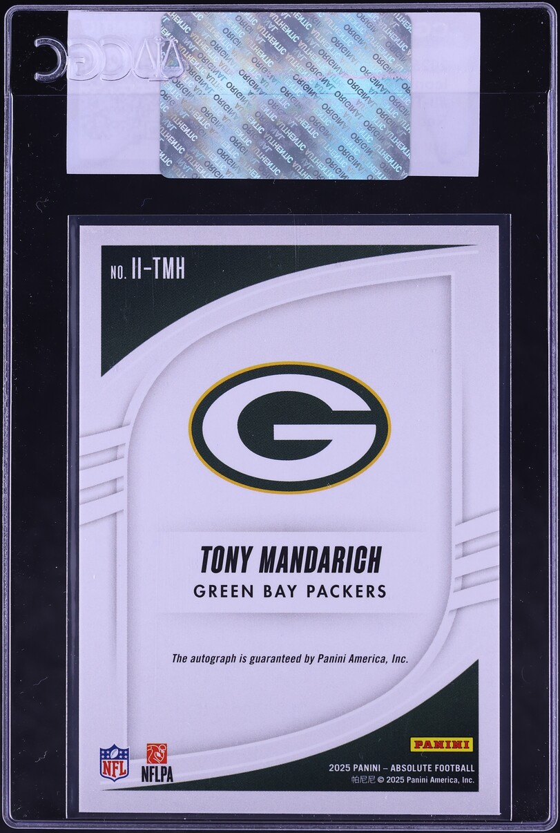 2025 Absolute Iconic Ink Red Tony Mandarich AUTO /75 #II-TMH CGC AUTH