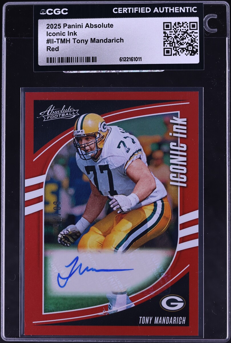 2025 Absolute Iconic Ink Red Tony Mandarich AUTO /75 #II-TMH CGC AUTH