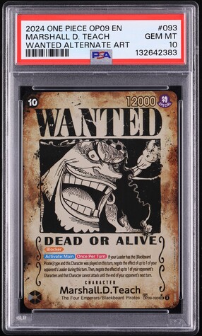 2024 One Piece Japanese Emperors Wanted Alt Art Marshall D. Teach