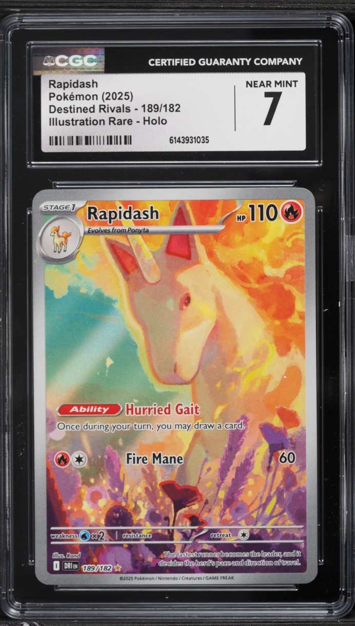 2025 Pokemon Scarlet & Violet Destined Rivals IR Rapidash #189 CGC 7 NRMT