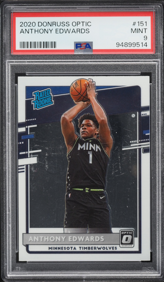 2020 Donruss Optic Anthony Edwards ROOKIE #151 PSA 9 MINT