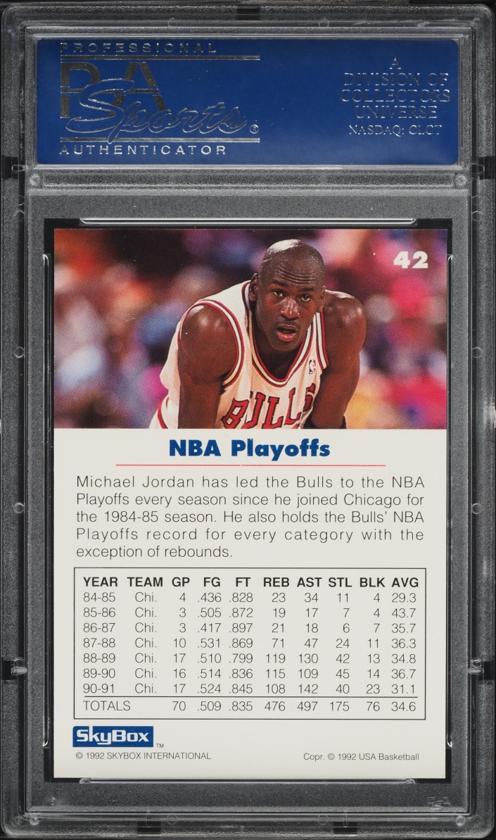 1992 Skybox USA Basketball Michael Jordan #42 PSA 10 GEM MINT