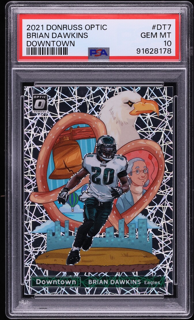 2021 Donruss Optic Downtown Prizm Brian Dawkins #DT-7 PSA 10 GEM MINT