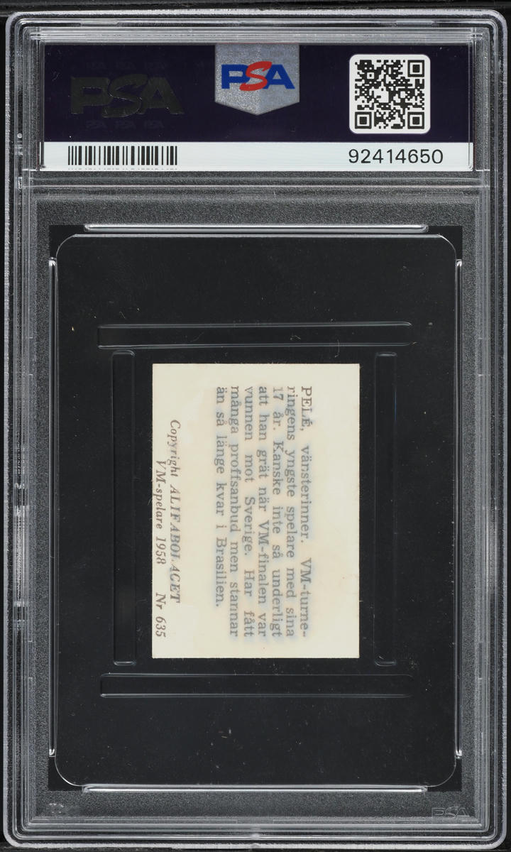 1958 Alifabolaget Soccer Pele ROOKIE #635 PSA 1 PR