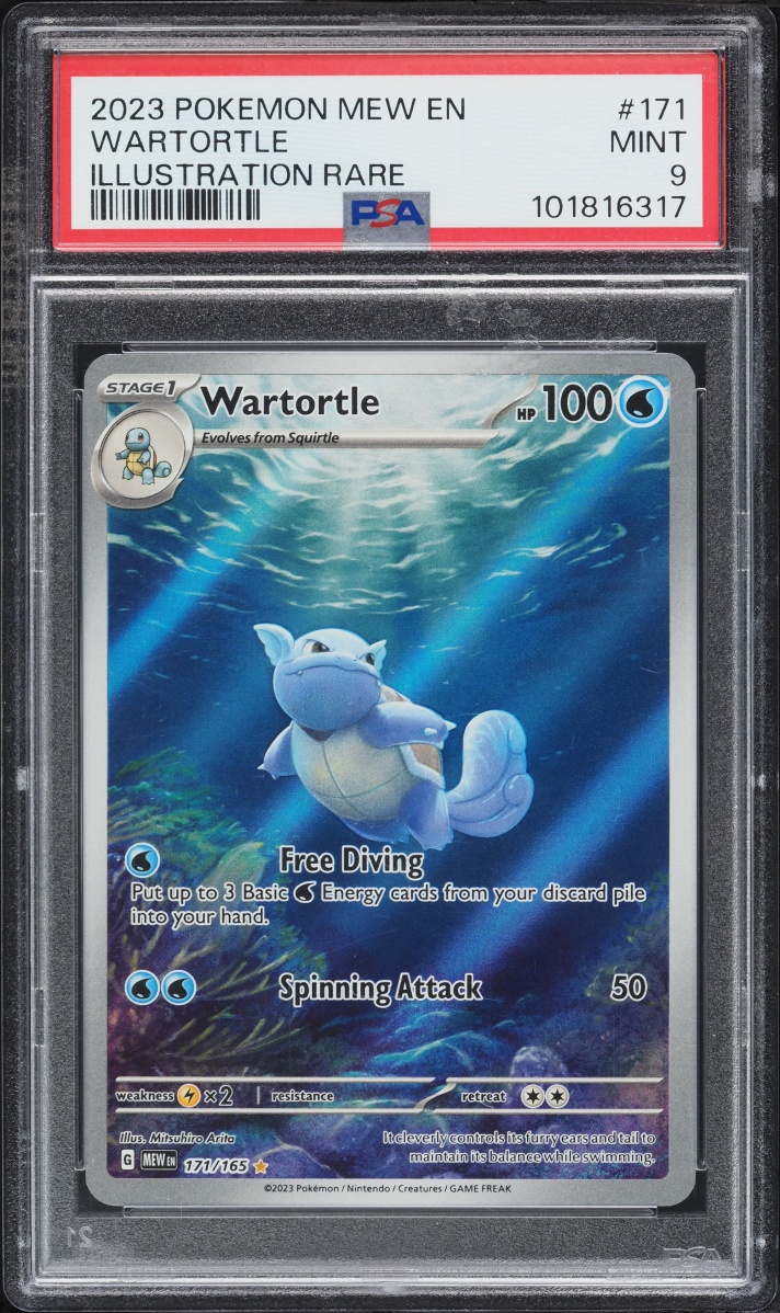 2023 Pokemon Scarlet & Violet 151 IR Wartortle #171 PSA 9 MINT