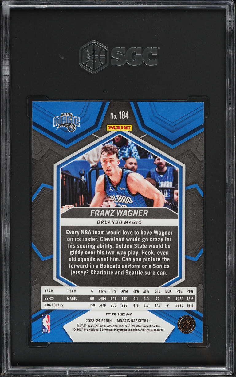 2023 Panini Mosaic Prizm Franz Wagner #184 SGC 9.5 MINT+