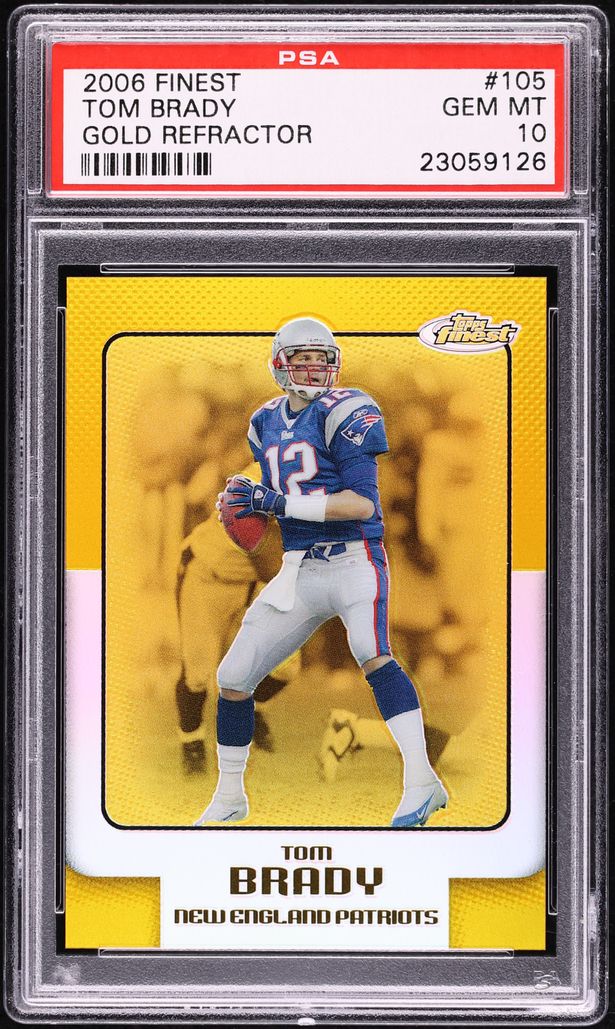 2006 Finest Gold Refractor Tom Brady /49 #105 PSA 10 GEM MINT