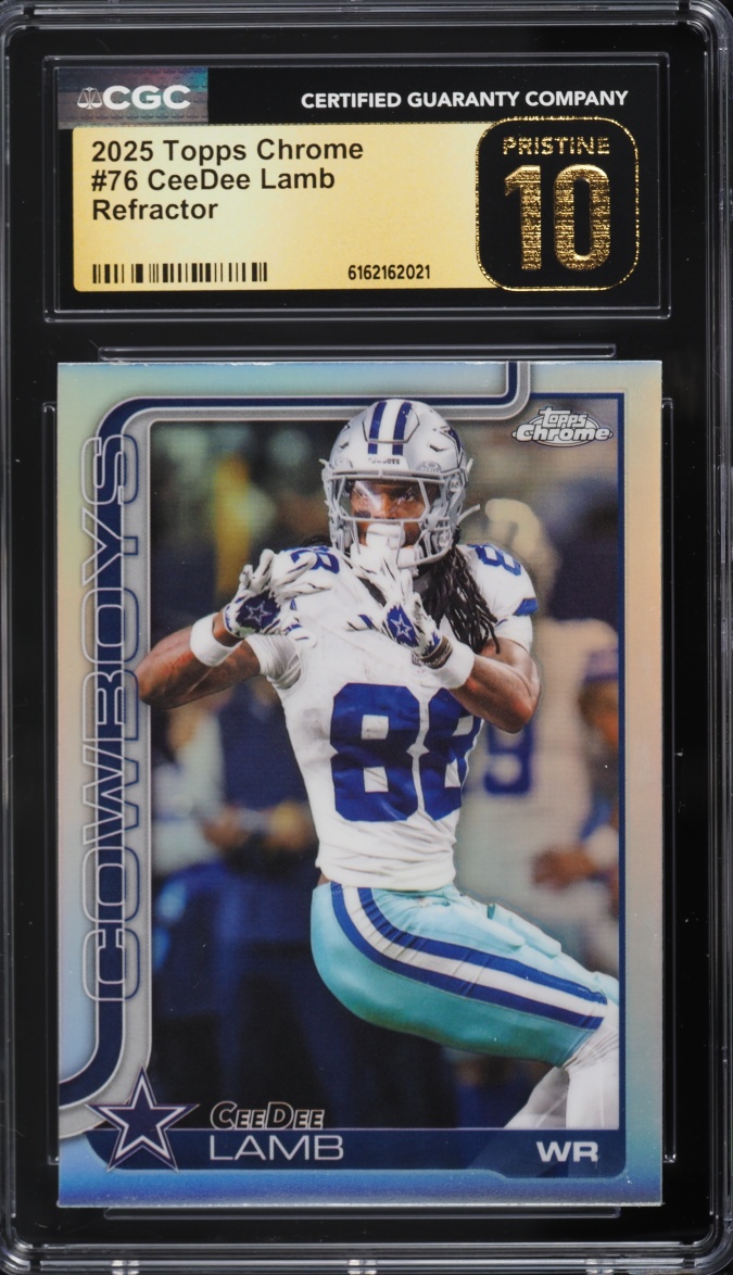 2025 Topps Chrome Refractor CeeDee Lamb #76 CGC 10 PRISTINE