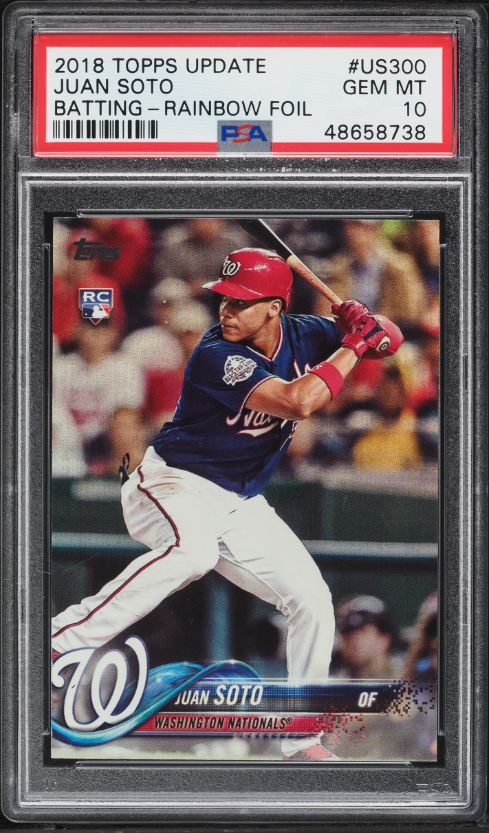 2018 Topps Update Rainbow Foil Juan Soto ROOKIE #US300 PSA 10 GEM MINT